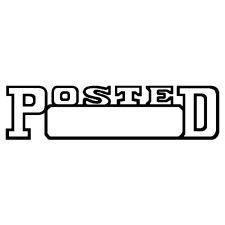 Xstamper One-Color Title Stamp, Pre-Inked, "Posted", Red