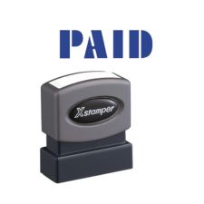 Xstamper PAID Title Stamp, 100000 Impressions, Blue