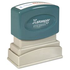 Xstamper Two-Color Title Stamp, RECEIVED, Blue/Red