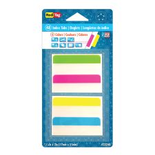 Redi-Tag Removable Index Tabs, Assorted Colors, 2" x 11/16", Pack Of 48