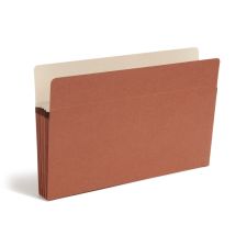 Smead Expanding File Pockets, 3 1/2" Expansion, 9 1/2" x 14 3/4", 30% Recycled, Redrope, Pack Of 25