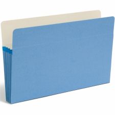Smead File Pocket Expanding Color Pockets, 3 1/2" Expansion, Legal Size, Blue