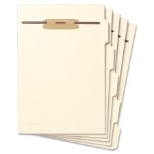Smead Hinge Covered Fastener File Folder Dividers, Letter Size, Manila, Pack Of 50