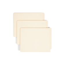 Smead Manila Reinforced End-Tab Folders, Straight Cut, Letter Size, Pack Of 100 (24110)