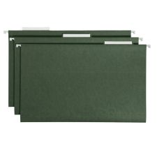 Smead Premium-Quality Hanging Folders, 1/3 Cut, Legal Size, Standard Green, Pack Of 25