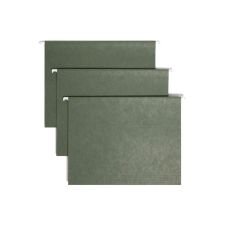 Smead Premium-Quality Hanging Folders, 1/3-Cut Tabs, Letter Size, Standard Green, Pack Of 25 Folders (64035)