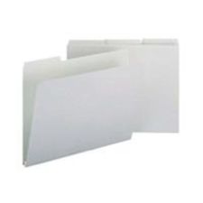Smead Pressboard Top-Tab Folders, 1/3 Cut, 11 3/4" x 9 1/2", Gray/Green, Pack Of 25
