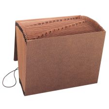 Smead TUFF Expanding File With Flap & Elastic Cord, 31 Pockets, 1-31, 12" x 10" Letter Size, 30% Recycled, Brown