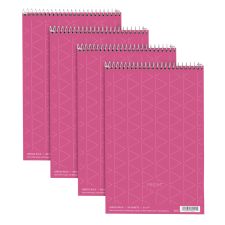 TOPS Prism  Color Steno Books, 6" x 9", 100% Recycled, Gregg Ruled, 80 Sheets, Pink, Pack Of 4