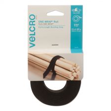 VELCRO Brand ONE-WRAP Pre-Cut Standard Ties, 0.75" x 12", Black