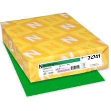 Wausau Astrobrights Multi-Use Card Stock, Gamma Green, Letter (8.5" x 11"), 65 Lb, 30% Recycled, Pack Of 250
