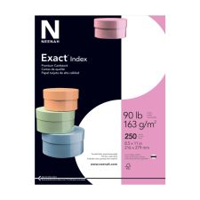 Wausau Exact Heavyweight Inkjet Or Laser Card Stock Paper, White, Letter Size (8 1/2" x 11"), Pack Of 250 Sheets, 90 Lb