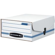 Bankers Box Liberty Binder Pak Storage Box, 4 3/4" x 9 3/4" x 11 7/8", 35% Recycled, White/Blue