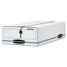 Bankers Box LIBERTY Check and Form Boxes, 9.25" x 15" x 4.25", White/Blue, 12/Carton