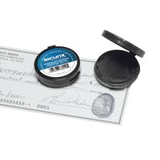 Baumgartens Fingerprint Ink Pad, 1 7/8" x 1 7/8" x 1/2", Black/Black Ink