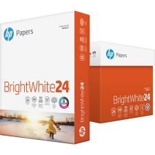 HP BrightWhite24 Inkjet Paper, 1 Ream, White, Letter Size (8 1/2" x 11"), Ream Of 500 Sheets, 24 Lb, 100 Brightness