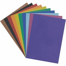 Pacon Peacock 100% Recycled Railroad Board, 22" x 28", 4-Ply, Assorted, Carton Of 100 Sheets
