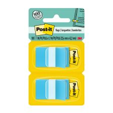 Post it Flags, 1" x 1 7/10", Blue, 50 Flags Per Pad, Pack Of 2 Pads