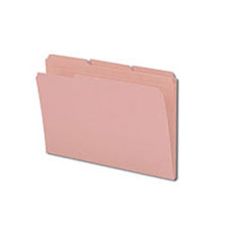 Smead 1/3-Cut 2-Ply Color File Folders, Legal Size, Pink, Box Of 100