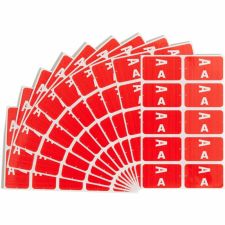 Smead ACCS Alphaz Permanent Color-Coded Label Refill Pack, A, Red, Pack Of 100