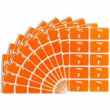 Smead ACCS Alphaz Permanent Color-Coded Label Refill Pack, F, Orange, Pack Of 100