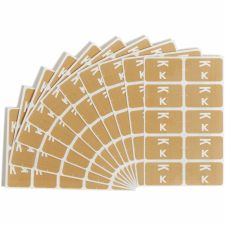 Smead ACCS Alphaz Permanent Color-Coded Label Refill Pack, K, Light Brown, Pack Of 100