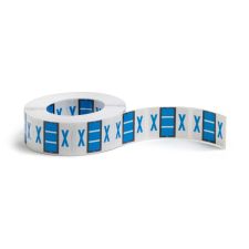 Smead BCCR Bar-Style Permanent Alphabetical Labels, X, Blue, Roll Of 500