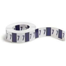 Smead BCCRN Bar-Style Permanent Numerical Labels, 7, Purple, Roll Of 500