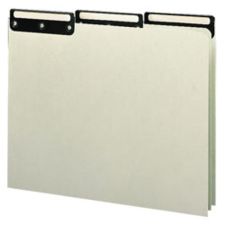 Smead Blank Pressboard File Guides With Metal Tab, Letter Size, 100% Recycled, Gopher Green, Box Of 50