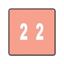 Smead DCC and DCCRN Color-Coded Numeric Labels, SMD67422, "Number", 1 1/2"W x 1 1/2"L, Pink, 250 Per Roll
