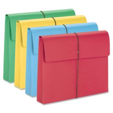 Smead Elastic Closure Expanding School Wallets, Letter Size, 2" Expansion, Assorted Colors, Pack Of 50