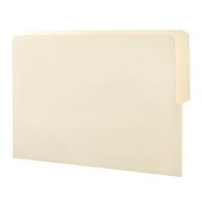 Smead File Folders With Reinforced End Tabs, 1/2-Cut Top Right, Letter Size, Manila, Box Of 100