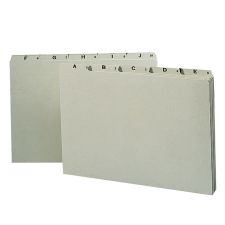 Smead Preprinted Pressboard A-Z File Guide, Legal Size, 100% Recycled, Green