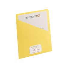 Smead Slash File Jackets Convenience Pack, 9 1/2" x 11 3/4", Yellow, Pack Of 25