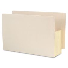 Smead Tyvek-Lined Gusset End-Tab File Pockets, Legal Size, 5 1/4" Expansion, Manila, Box Of 10