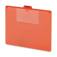 Smead Vinyl Top-Tab Out Guides, Letter Size, Red, Box Of 50