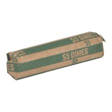 Sparco Flat Coin Wrappers - 1000 Wraps Total $5.0 in 50 Coins of 10 Denomination - 60 lb Paper Weight - Kraft - Green