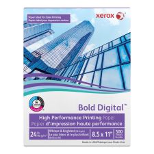 Xerox Bold Digital Printing Paper, Letter Size (8 1/2" x 11"), 98 (U.S.) Brightness, 24 Lb, FSC Certified, Ream Of 500 sheets