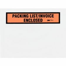 3M Self-Adhesive Packing List/Invoice Enclosed Envelopes, 5 1/2" x 4 1/2", Black/Red, Pack Of 1,000