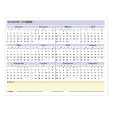 AT-A-GLANCE QuickNotes Mini Erasable Wall Planner, 16 x 12, White/Blue/Yellow Sheets, 12-Month (Jan to Dec): 2026