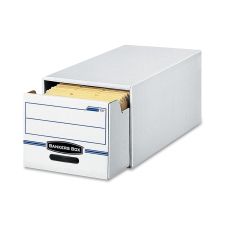 Bankers Box Stor/Drawer File, Letter Size, 11 1/2" x 14" x 25 1/2", White/Blue, Pack Of 6