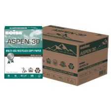 Boise ASPEN 30 Multi-Use Printer & Copy Paper, White, Letter (8.5" x 11"), 5000 Sheets Per Case, 20 Lb, 92 Brightness, 30% Recycled, FSC Certified