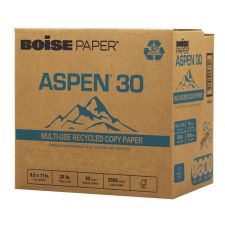Boise ASPEN 30 SPLOX Paper, Speed-Loading Reamless Paper, Letter Size (8 1/2" x 11"), 20 Lb, FSC Certified, Ream Of 2,500 Sheets