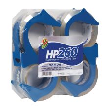 Duck HP260 Packaging Tape, In Dispenser, 2" x 60 Yd., Clear, Pack Of 4