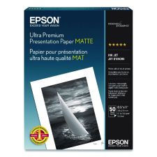 Epson Ultra Premium Matte Presentation Paper, 10 mil, 8.5 x 11, Matte White, 50/Pack