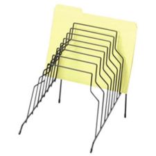 Fellowes Wire Step File, 8 Compartment(s), Drawer Size 8.50" x 14", 11.8"H x 10.1"W x 12.1"D, Desktop, Black, Steel, 1Each