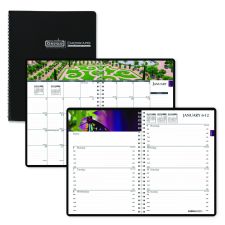 House of Doolittle Earthscapes Recycled Weekly/Monthly Planner, Gardens of the World Photography, 10 x 7, Black Cover, 12-Month (Jan-Dec): 2026