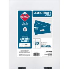 MACO White Laser/Ink Jet Address Label