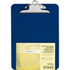 Nature Saver Plastic Clipboards, 8 1/2" x 12", 100% Recycled, Blue