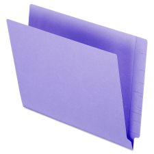 Pendaflex Colored End Tab Folders with Reinforced Double-Ply Straight Cut Tabs, Letter Size, 0.75" Expansion, Purple, 100/Box
